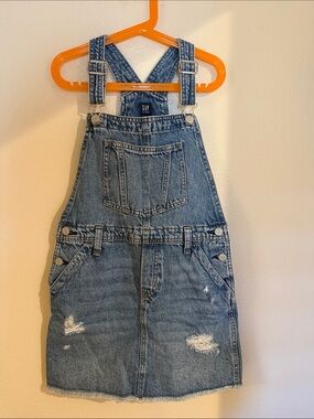 GAP Denim Overall Dress in Medium Blue